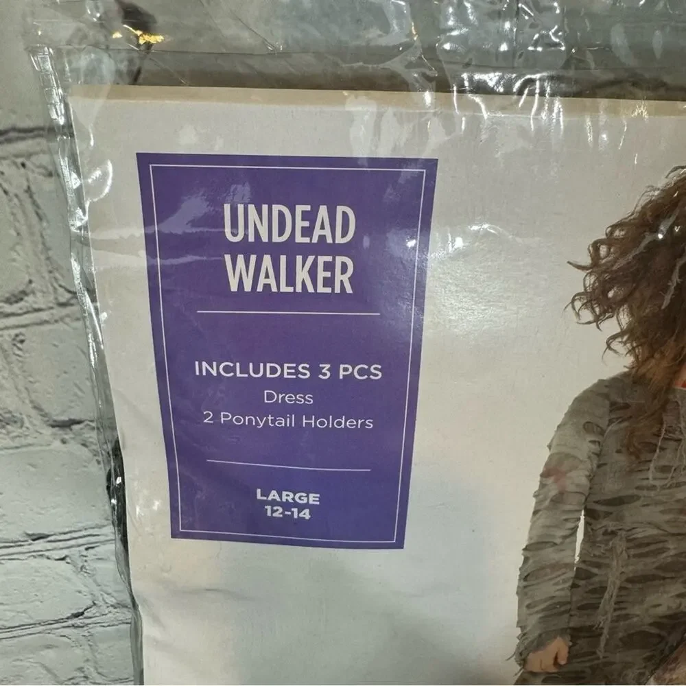 Undead Walker Zombie Girl’s Halloween Costume Sz: L 12-14 NWT